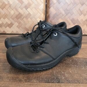 Keen Shoes Women's Size 8 Black PTC Oxford Work Slip Resistant Waterproof Laces